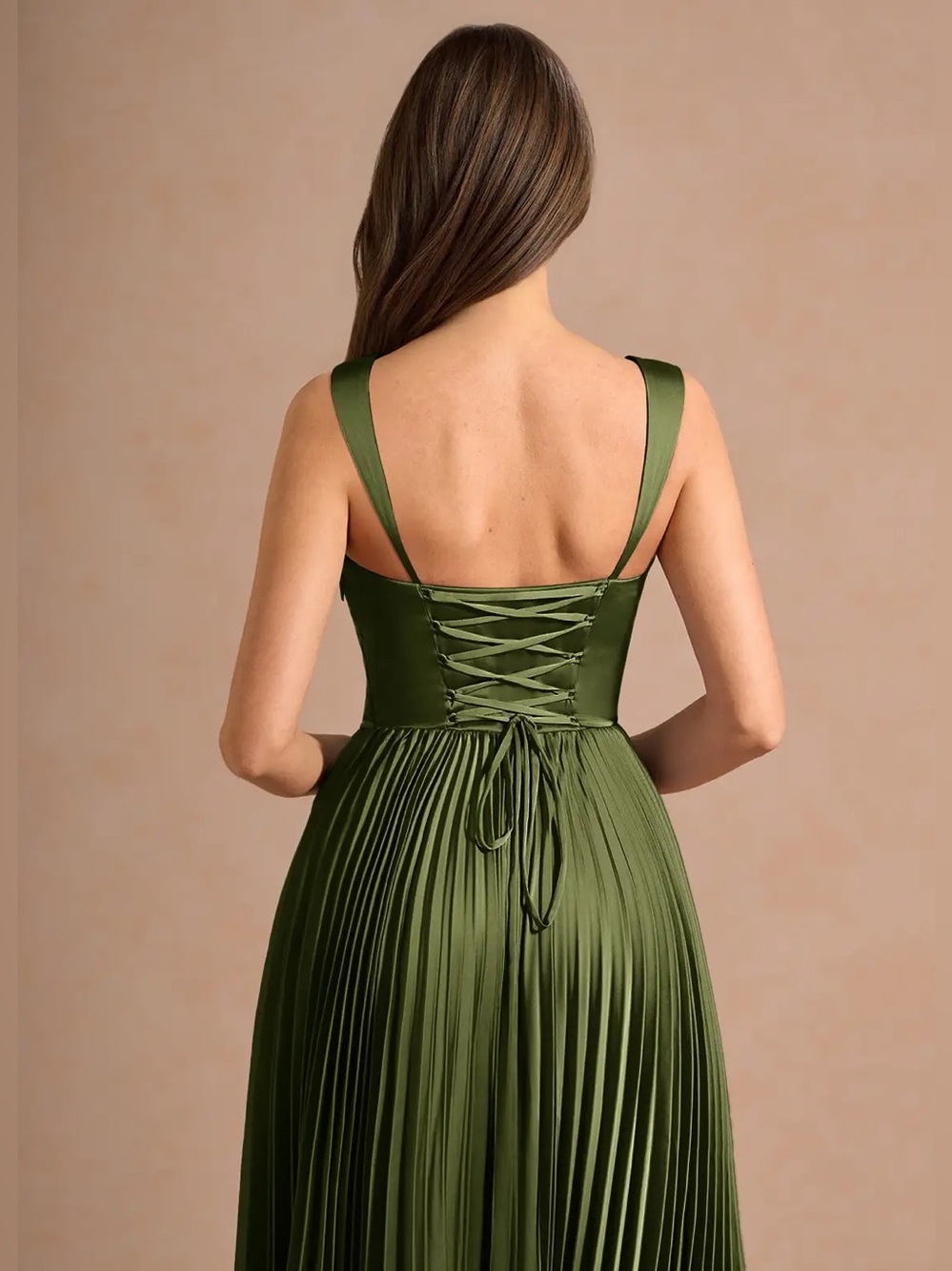 Azazie Atelier Avenelle Olive Maxi Dress - Picture 6 of 8